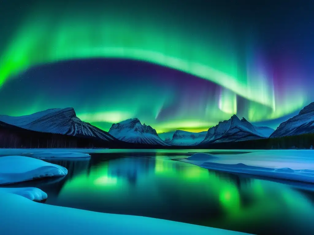Aurora boreal: belleza etérea en 8k Consejos para fotografiar auroras boreales: imagen 8k ultradetallada captura la belleza etérea en estilo minimalista y moderno