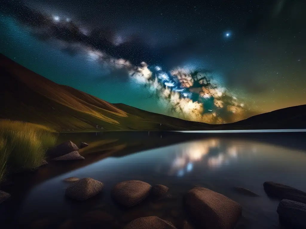 Esplendor de la Vía Láctea en el cielo estrellado Impresionante imagen del cielo nocturno con estrellas infinitas, capturando la magnificencia de la Vía Láctea