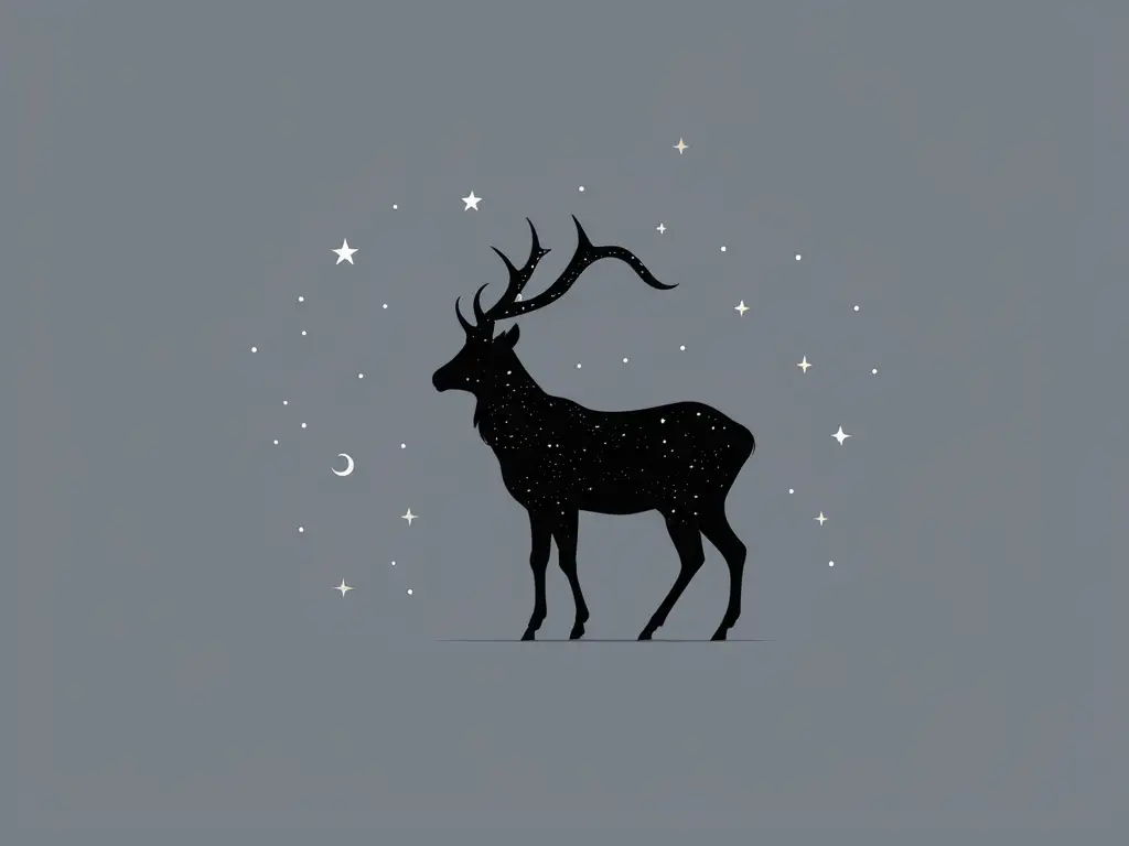 Constelación de Capricornio: Elegante minimalismo Ilustración minimalista de la constelación de Capricornio: guía básica de astronomía