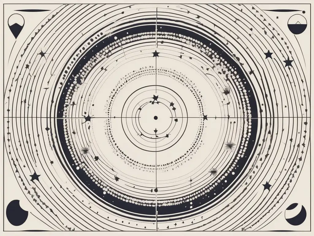Constelaciones africanas en el cielo nocturno Interpretación fenómenos astronómicos culturas indígenas africanas: cielo estrellado minimalista con constelaciones y cuerpos celestes