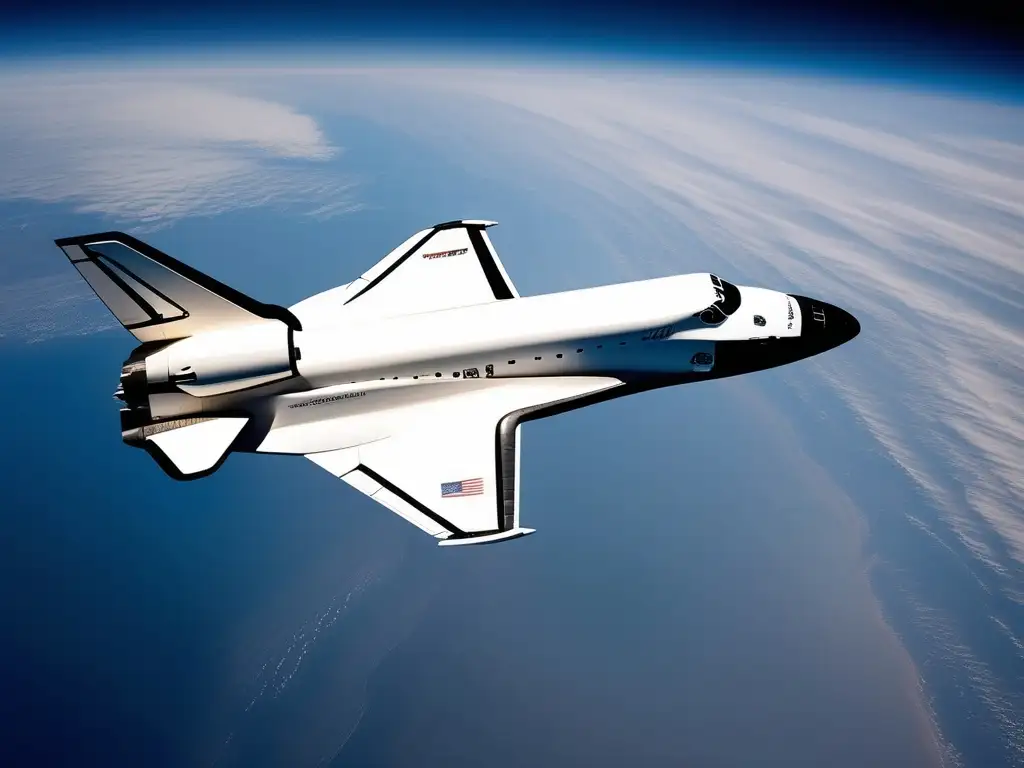 Un viaje impresionante a través del espacio Errores viaje espacial seguro: Nave futurista blanca surca espacio con majestuosa Tierra de fondo