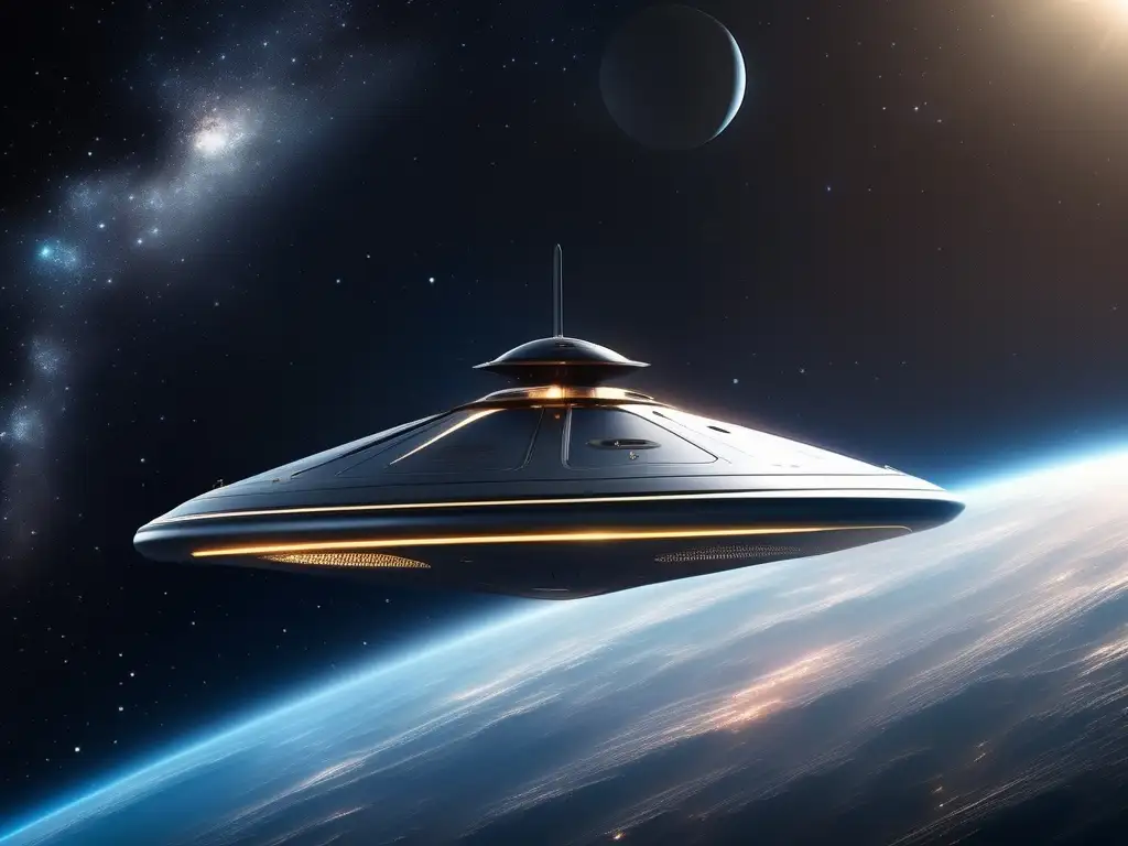 Sophisticated spaceship in outer space Nave espacial moderna en el espacio, con laboratorio futurista y científicos estudiando el sistema inmunológico