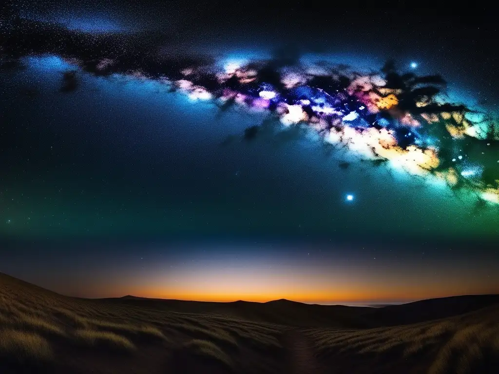 Turismo astronómico en zonas rurales: Noche estrellada en 8k, con la Vía Láctea y un cielo infinito