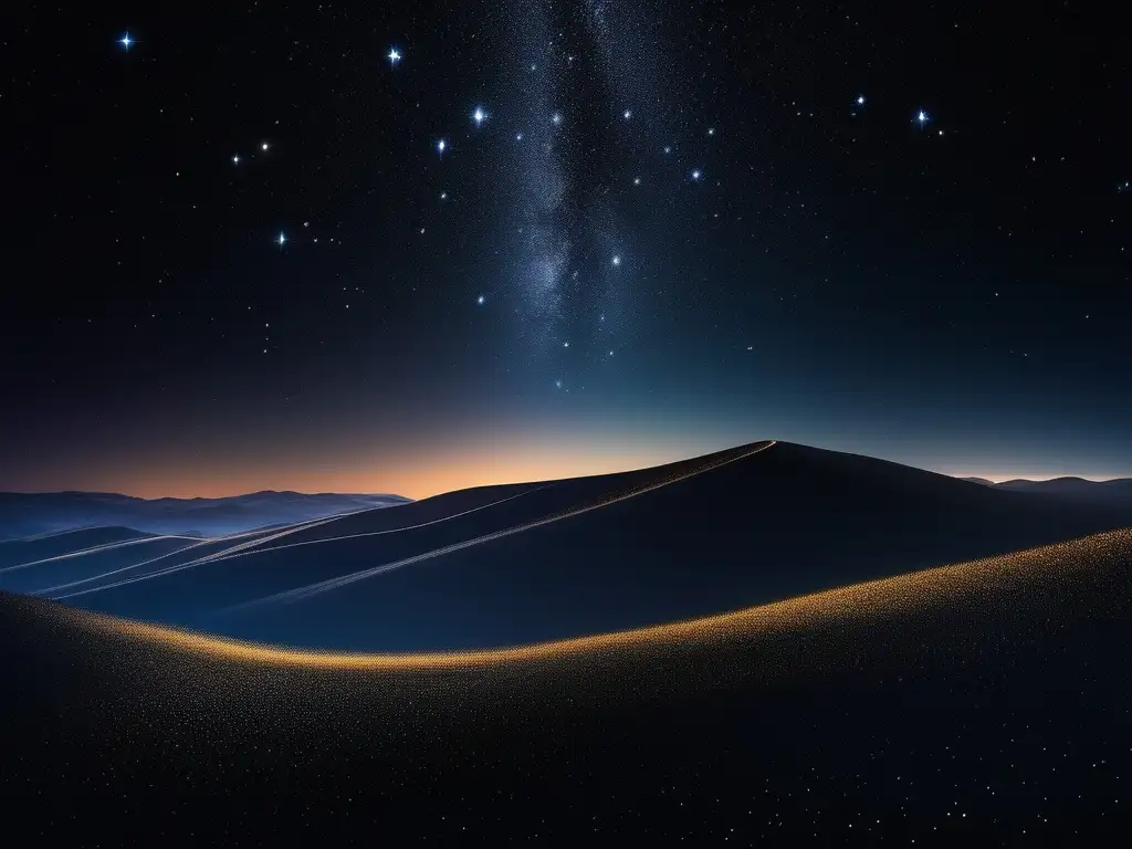 Noche estrellada impresionante Impresionante imagen 8k del cielo nocturno estrellado, con diseño minimalista y moderno