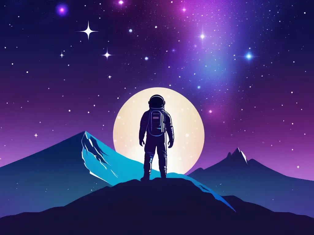Astronauta maravillado en la cima Consejos para evitar el mal de altura en viajes astronómicos
