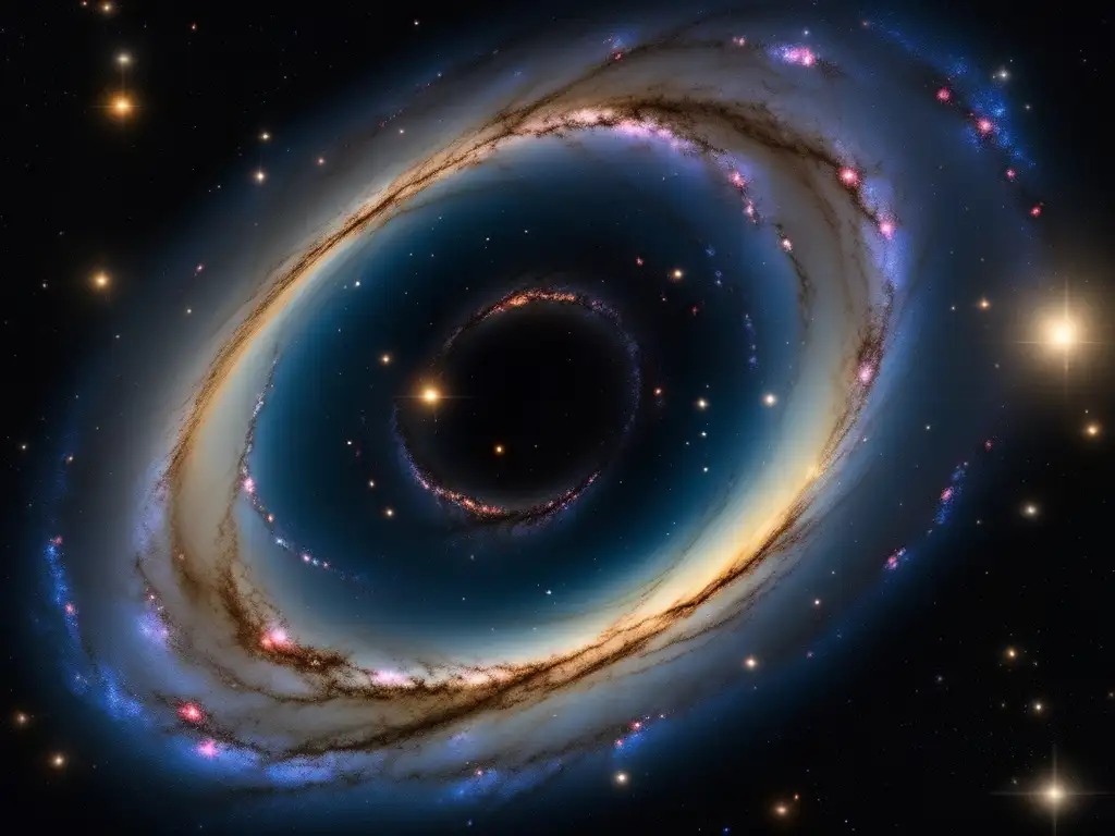 Expansión del universo: Galaxias, estrellas y formación Fundamentos astronomía moderna expansión universo: Imagen 8k de galaxias distantes, espiral central y formación estelar