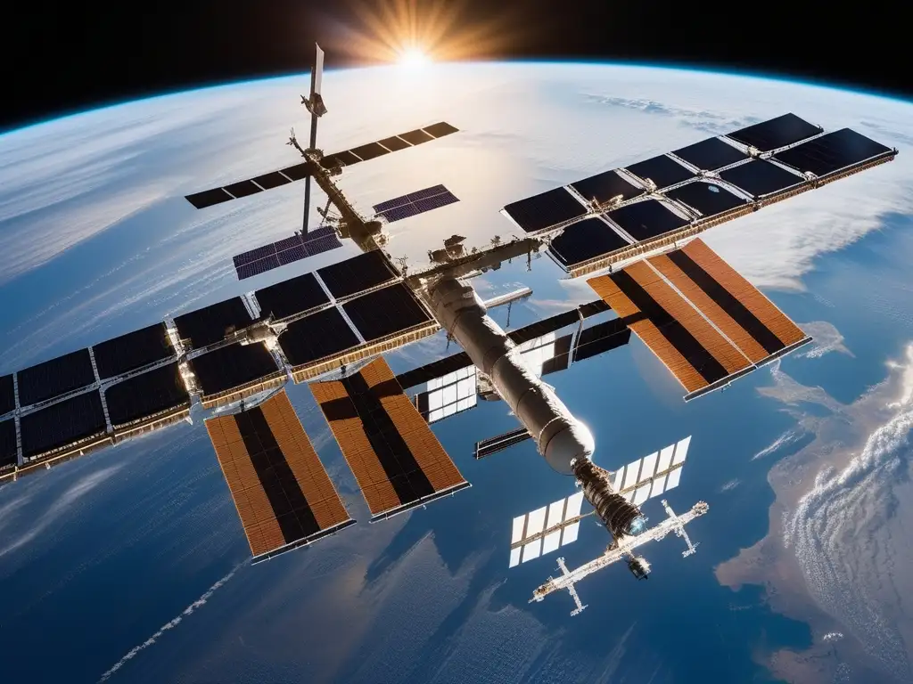 Estación Espacial Internacional en órbita Vista impresionante de la ISS en órbita alrededor de la Tierra, ¡Preparación viaje estelar: consejos exploradores!