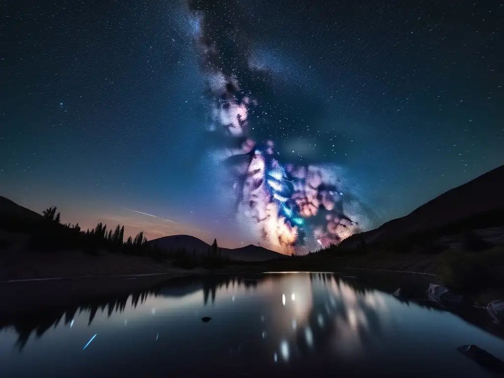 Noche estrellada: Conservación y belleza Importancia conservación cielo nocturno: imagen 8k detallada muestra impresionante cielo estrellado sereno y cautivador