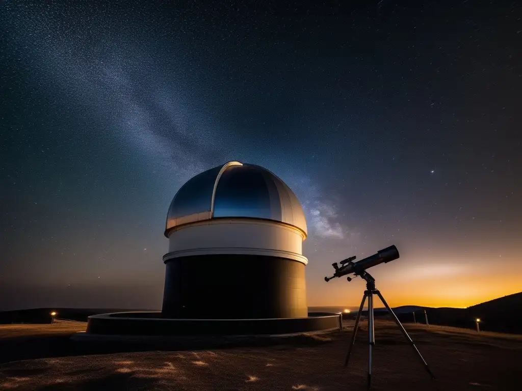 Noche estrellada con telescopio Un equipo imprescindible para turismo astronómico principiantes