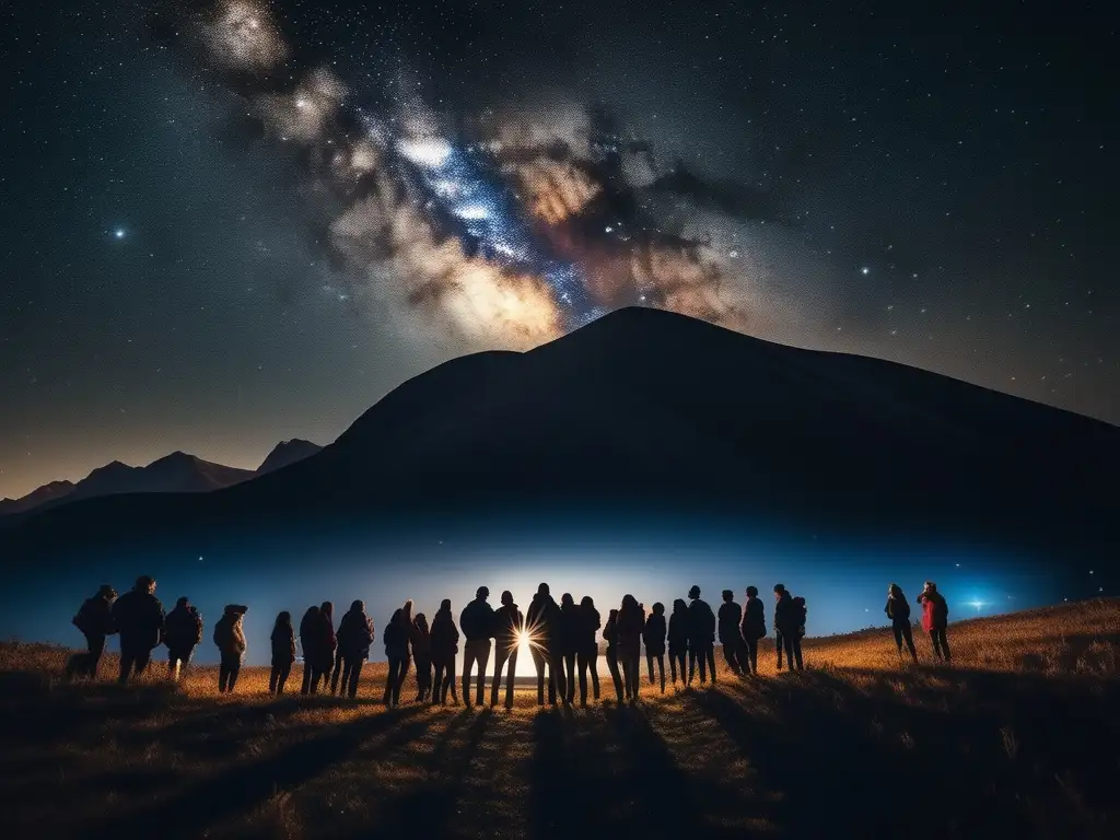 Noche estrellada: inclusión y maravilla Turismo astronómico inclusivo para personas sordas: Noche estrellada con la Vía Láctea y personas maravilladas
