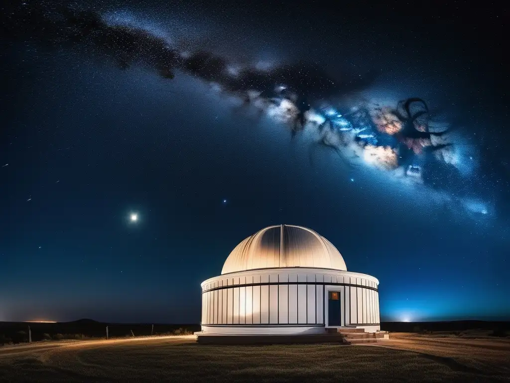 Noche estrellada en 8k Imagen nocturna 8k del Observatorio McDonald Texas: turismo astronómico celestial