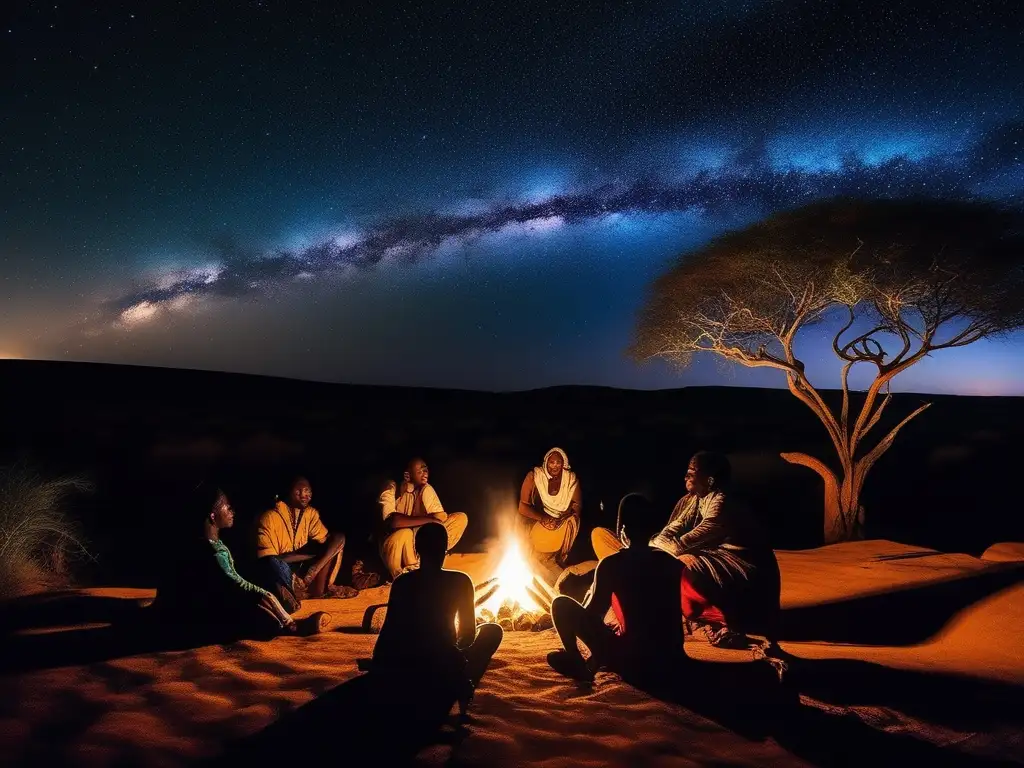 Noche estrellada en la sabana africana Interpretación fenómenos astronómicos culturas indígenas africanas - Noche estrellada en la sabana africana