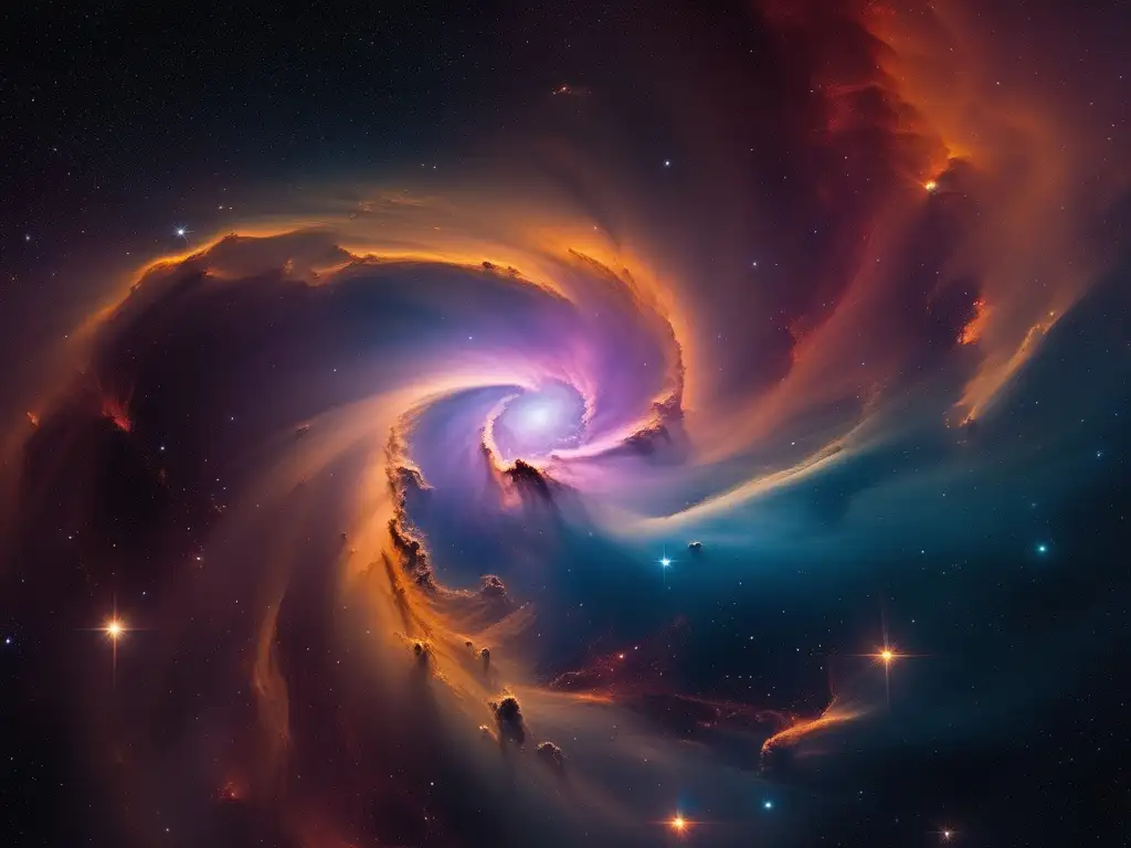 Nebulosa cósmica: Representación minimalista moderna de una nebulosa en el cosmos