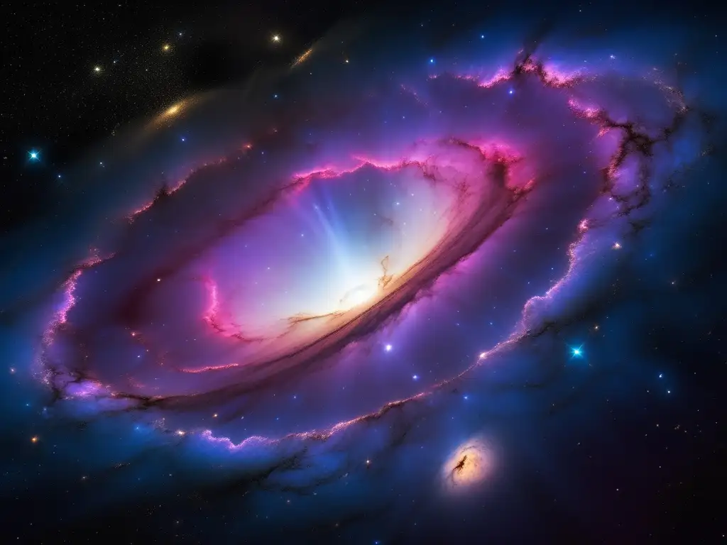 Nebulosa en cosmovisión pueblos originarios: Armonía cósmica de colores, polvo y gas en un paisaje estelar de ensueño