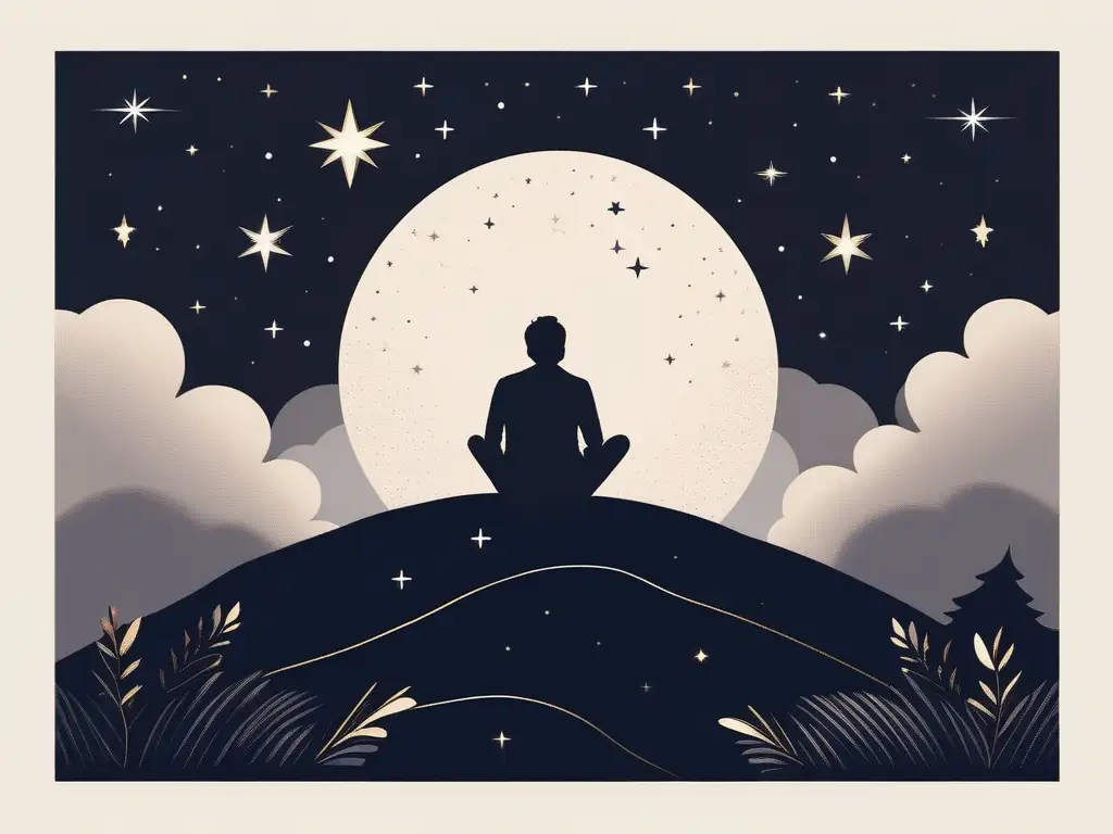 Niño contemplando el cielo estrellado Niño maravillado contemplando el cielo estrellado, inspira conversaciones sobre el universo
