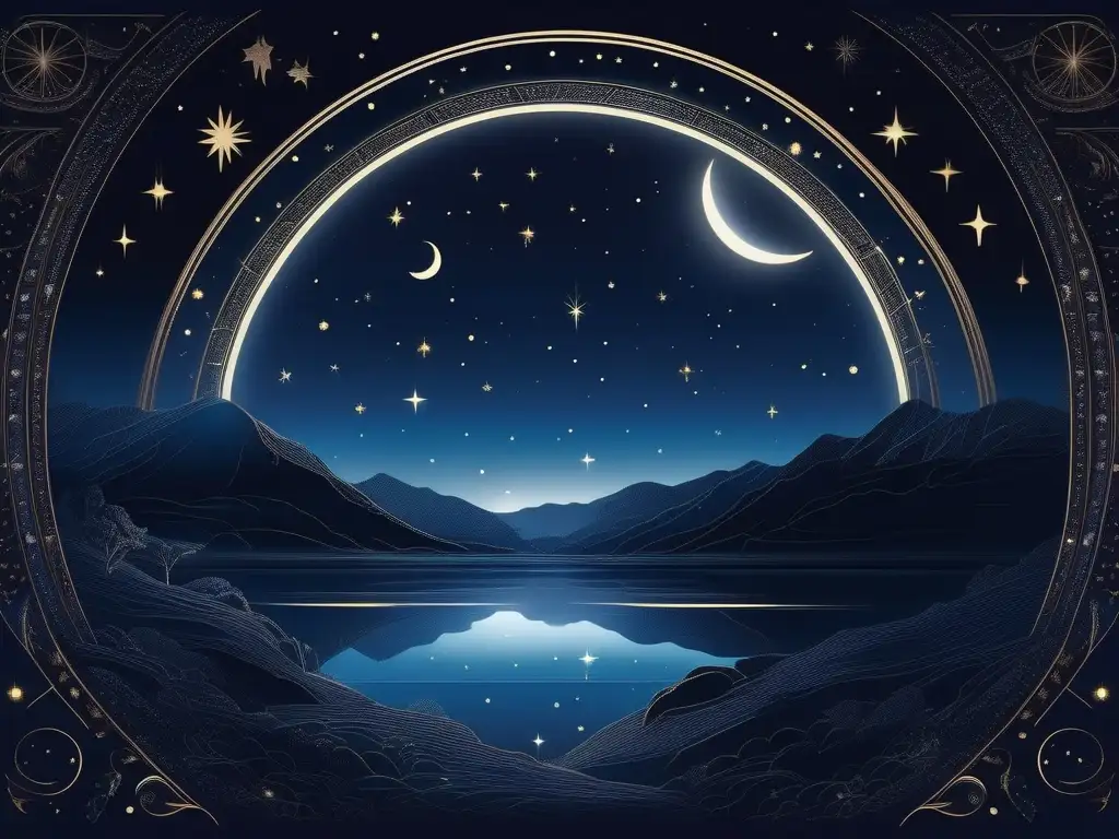 Noche estrellada llena de maravillas celestiales Mitología Estelar: Conexiones celestiales entre cielo y tierra
