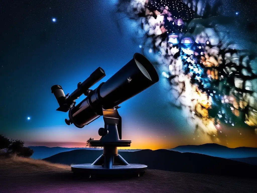 Espectáculo estelar: telescopio y meteoritos Equipo esencial lluvia estrellas: noche estrellada con telescopio