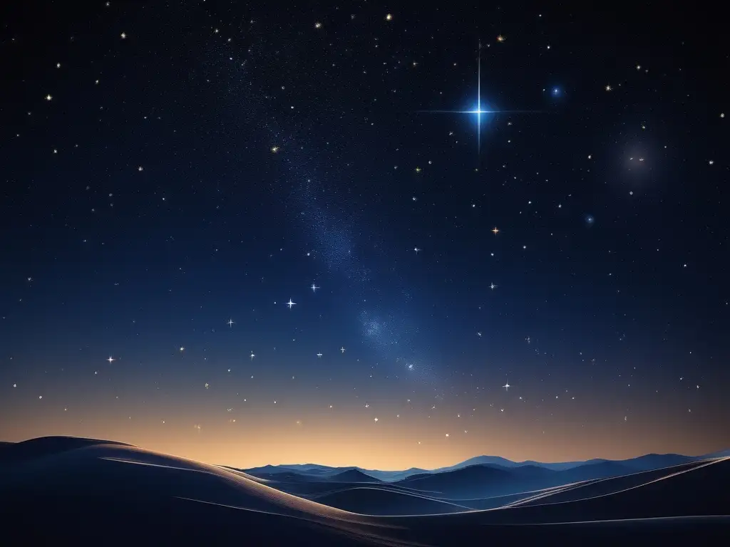 Noche estrellada de alta definición Guía de observación astronómica con telescopio