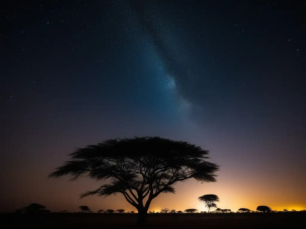Noche estrellada en Mali Destino astronómico en Malí: Explorando el universo desde el corazón estelar