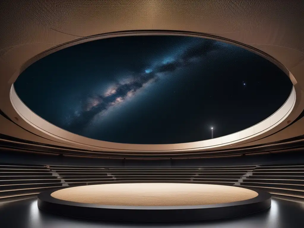 Noche estrellada, observatorio moderno en primer plano Impresionante imagen nocturna estrellada de 8k que muestra la grandeza del cosmos y la belleza de la Vía Láctea