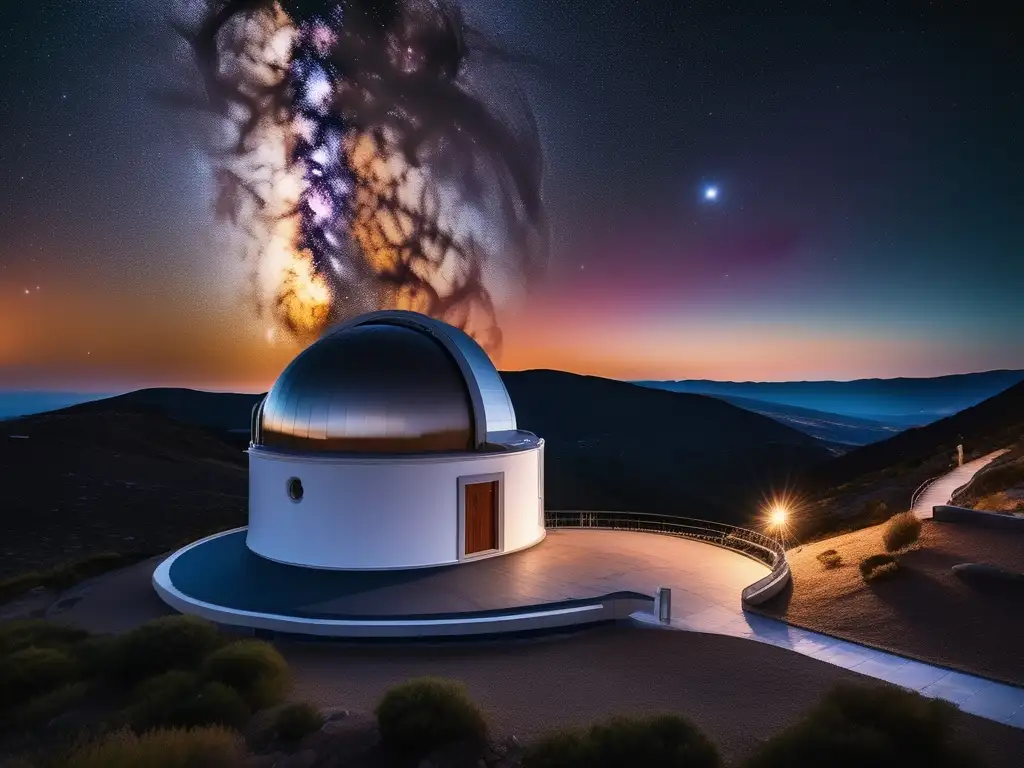 Observatorio de Calar Alto: Maravilloso cielo estrellado Experiencia Observatorio Calar Alto España: Noche estrellada y arquitectura moderna en un paisaje cósmico -
