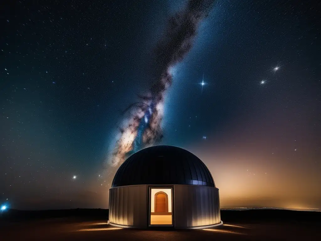 Noche estrellada con telescopio Experiencia única: Observatorio Pulkovo en Rusia - Noche estrellada con la Vía Láctea y telescopio moderno