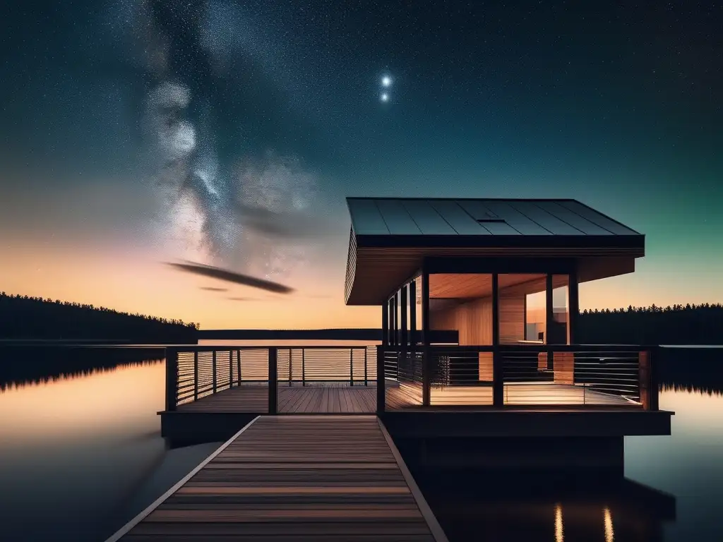 Observatorio minimalista en paisaje sueco Observación estrellas Suecia: guía exploradores cosmos