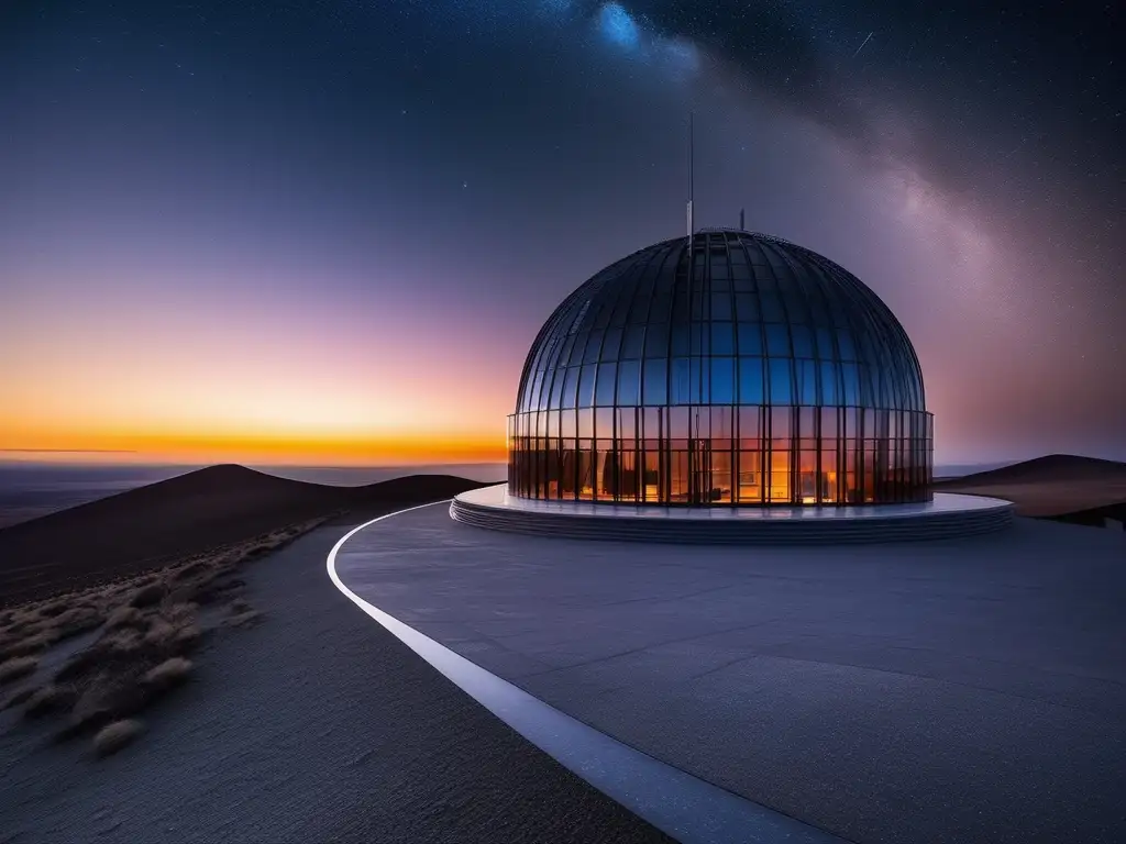 Observatorio Paranal: Puerta al universo Experiencia turismo astronómico Observatorio Paranal: cielo nocturno estrellado y observatorio moderno