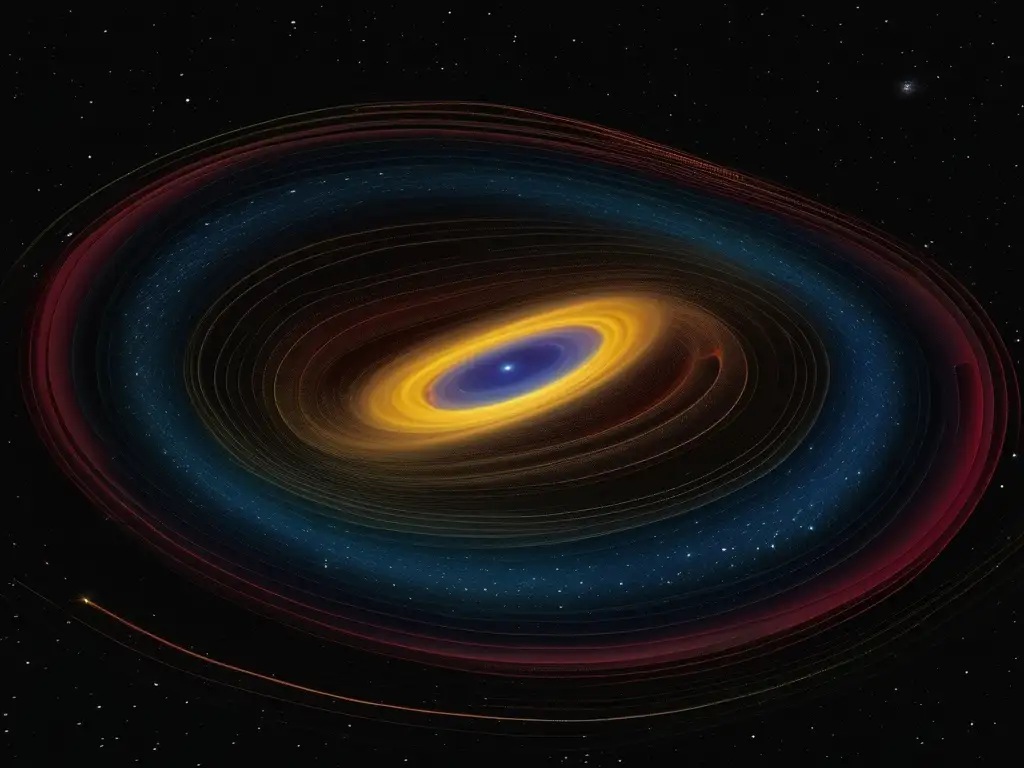 Radiogalaxia con estructura y colores vibrantes Radiogalaxia: estructura, colores vibrantes y complejidad