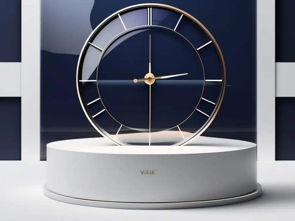 Diseño minimalista y moderno con reloj abstracto Concepto básico del tiempo espacial - Imagen 8k minimalista y moderna con reloj abstracto, símbolos astronómicos y constelaciones