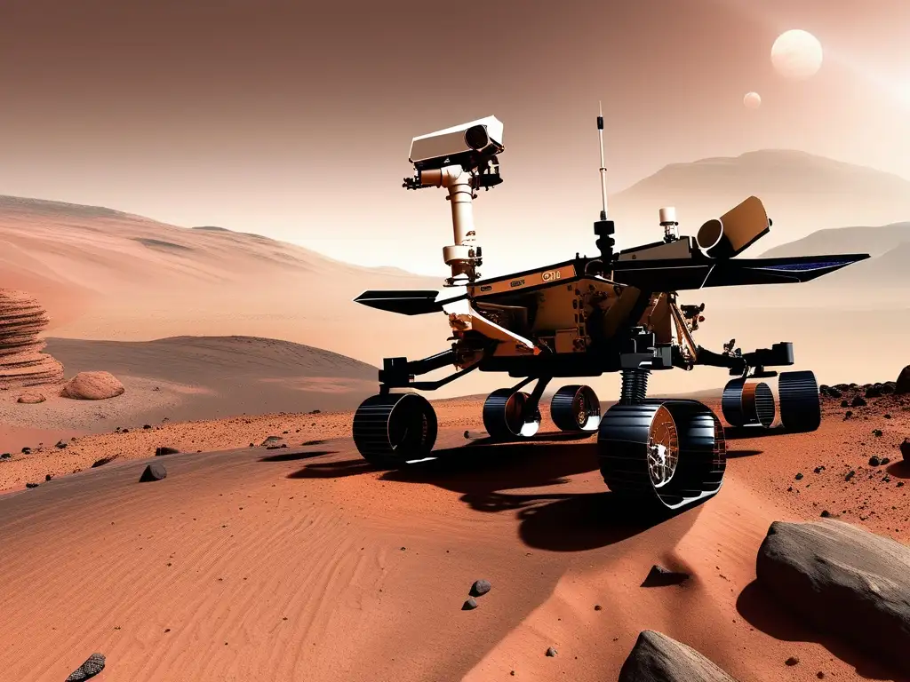 Exploración del Rover Curiosity en Marte Rover Curiosity explorando paisaje marciano - Experiencia laboral en la NASA