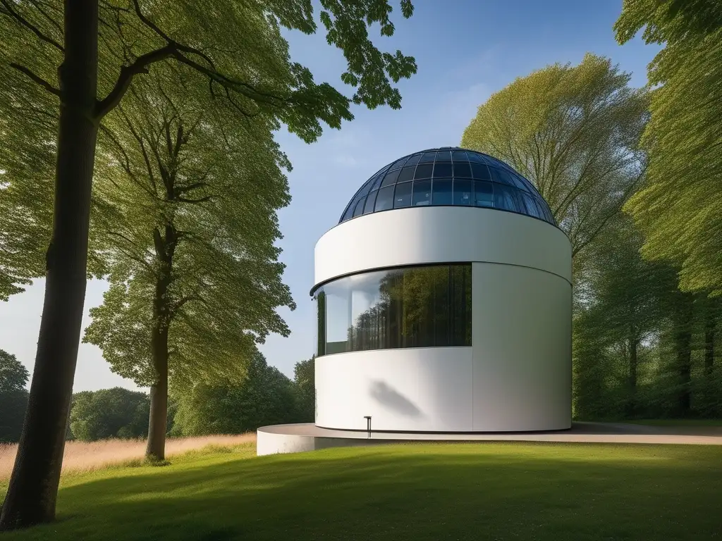 Observatorio Sonnenborgh en Holanda Observatorio Sonnenborgh en los Países Bajos, majestuoso y rodeado de naturaleza, con diseño moderno y gran presencia celestial