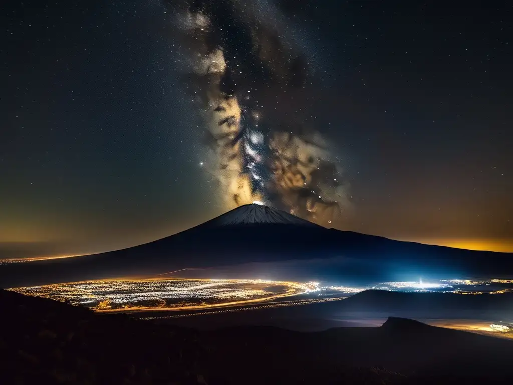 Noche estrellada en Parque Nacional del Teide Noche estrellada en Parque Nacional del Teide, Tenerife