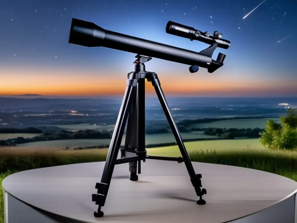 Un trípode elegante y resistente para telescopios, ideal para observaciones astronómicas