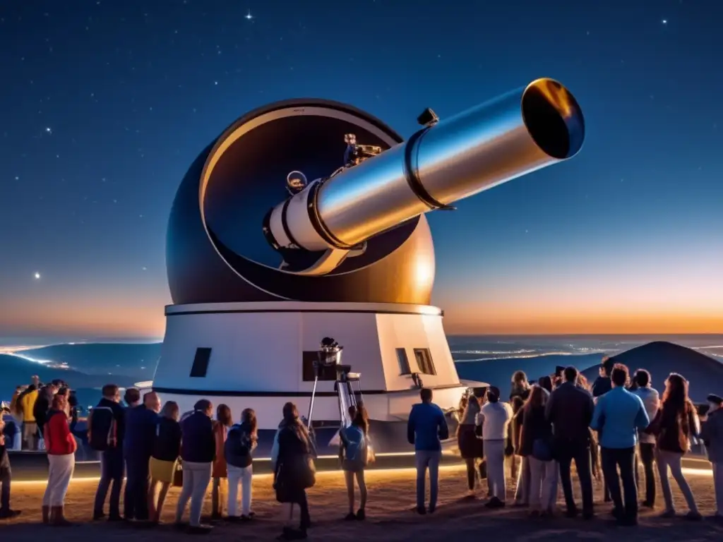 Turismo astronómico: Observación estelar profesional Oportunidades en Turismo Astronómico: Observación profesional del cielo estrellado con telescopio moderno y tecnología avanzada