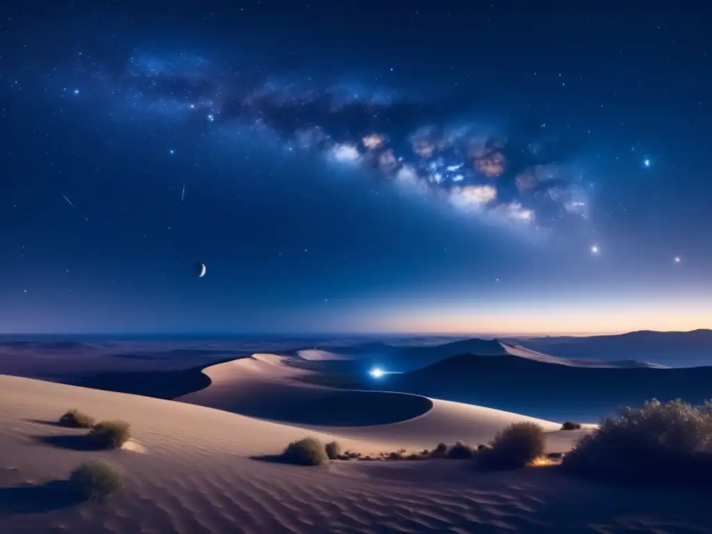 Majestuoso cielo estrellado en 8k Observación astronómica de planetas en una impresionante imagen 8k detallada de un cielo nocturno estrellado, con la Vía Láctea y planetas visibles
